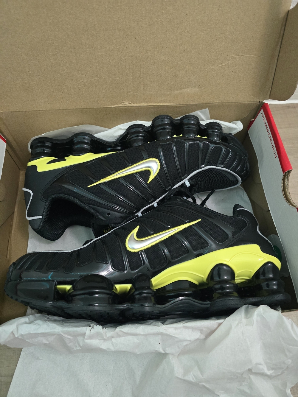 Nike Shox TL Black and Volt Running Shoes 8.5M/10W - Picture 6 of 6